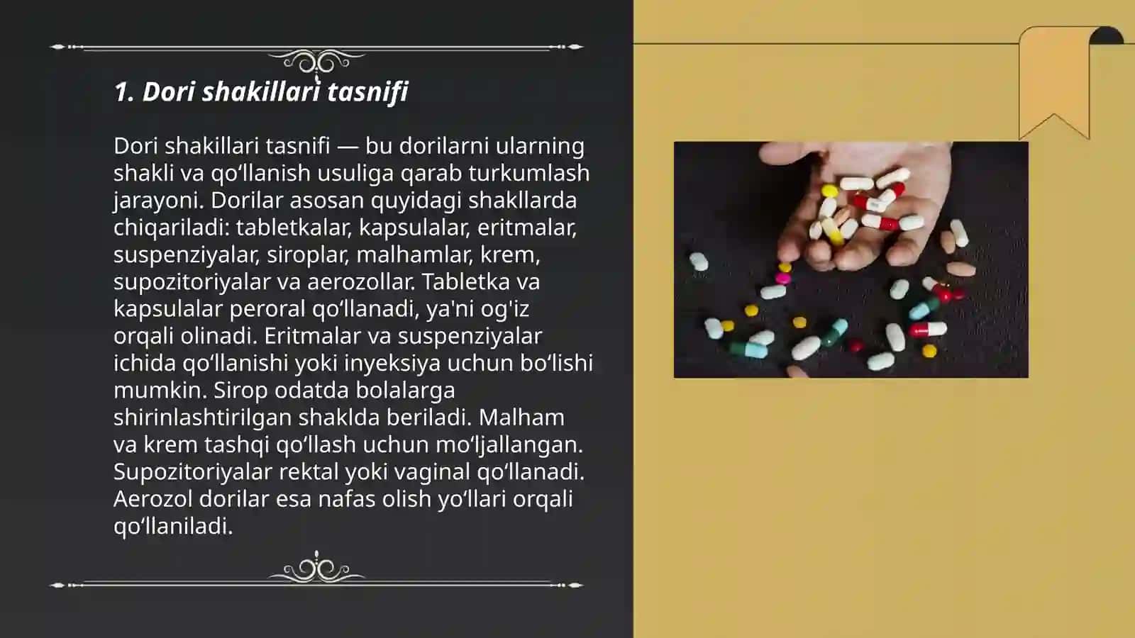 Dori shakillari tasnifi 3