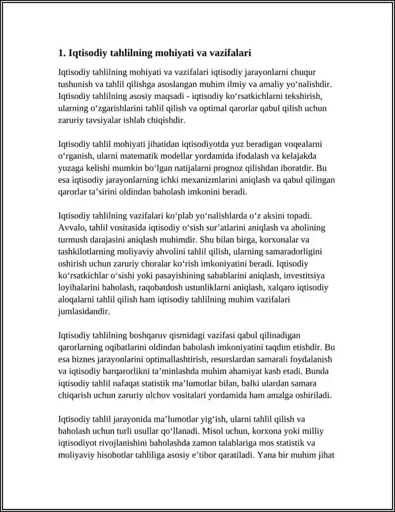 IQTISODIY TAHLIL VA UNI TURLARGA AJRATISH 3