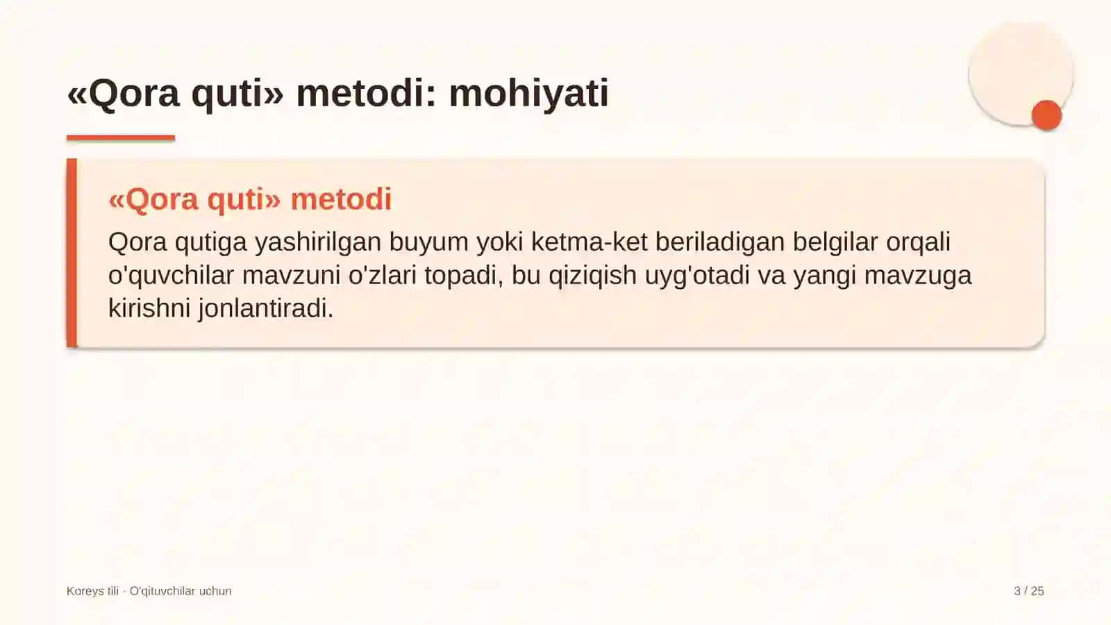 koreys tili darslarida qora quti metodidan foydalanish 7461 3