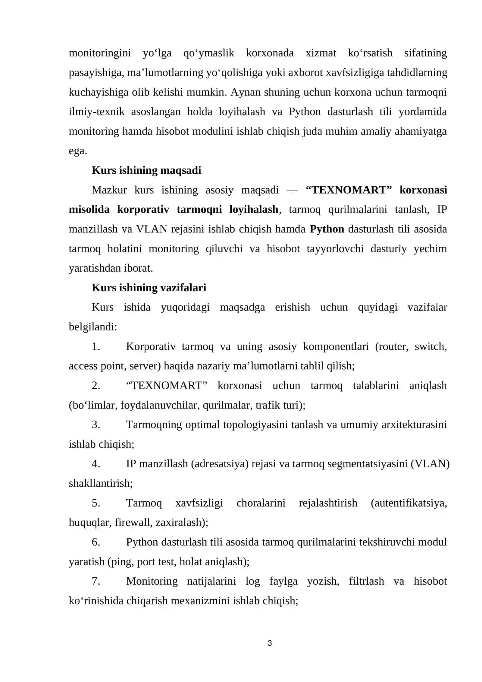 KORPORATIV TARMOQNI LOYIHALASH 3
