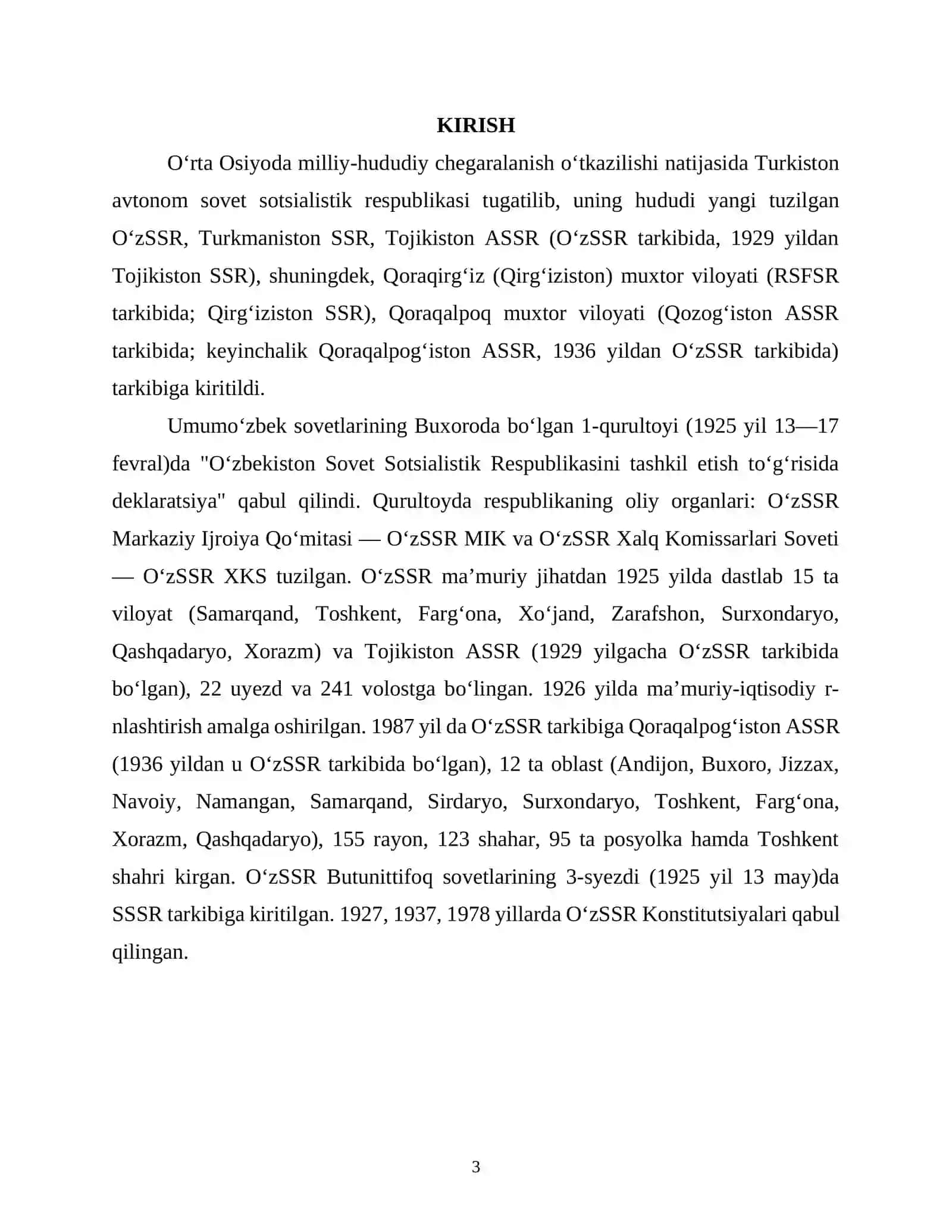 O‘zbekiston SSRning tashkil topishi va uning SSSR tarkibi kirishi 3