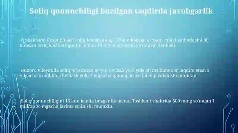 Soliq va Yig'imlarni To'lash Tartibi 3