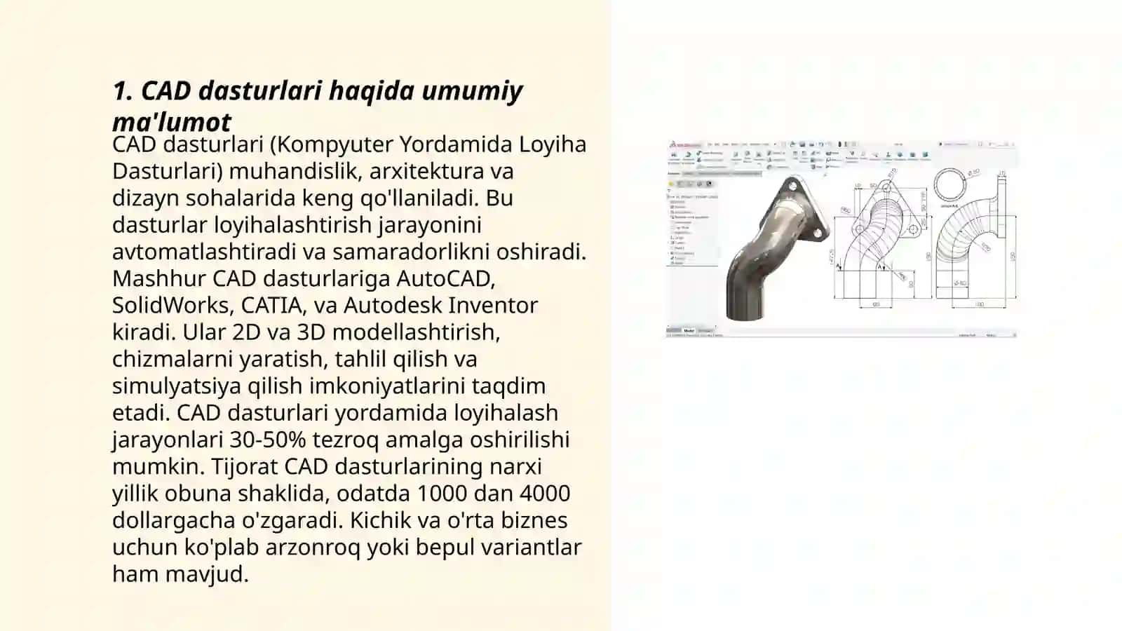 CAD da ishlash usullari 3
