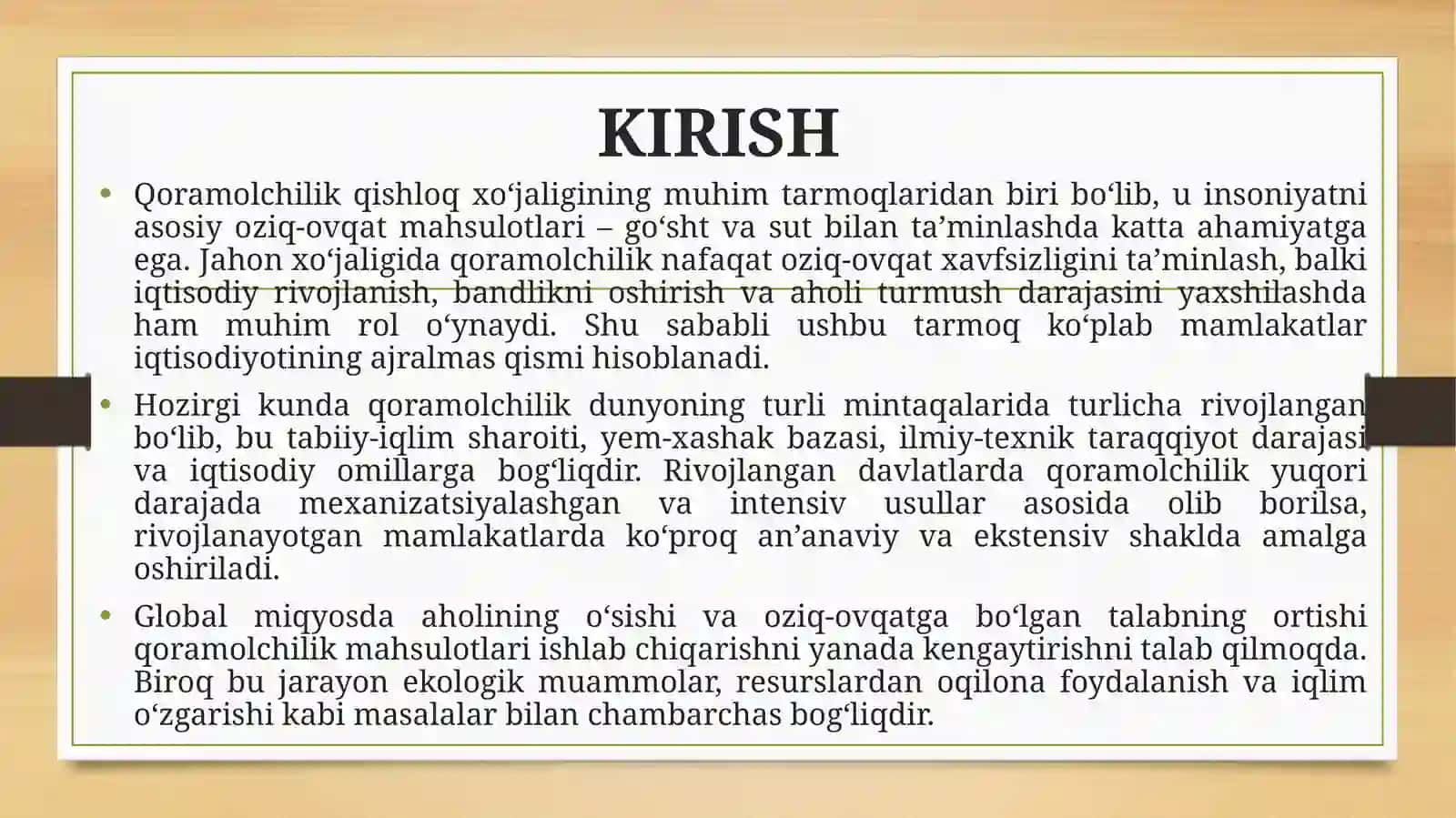 Jahon xujaligida qoramolchilik 3