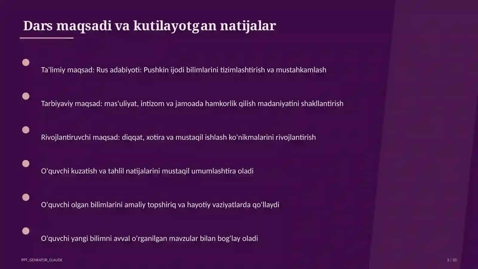 Rus adabiyoti: Pushkin ijodi (9-sinf) 3
