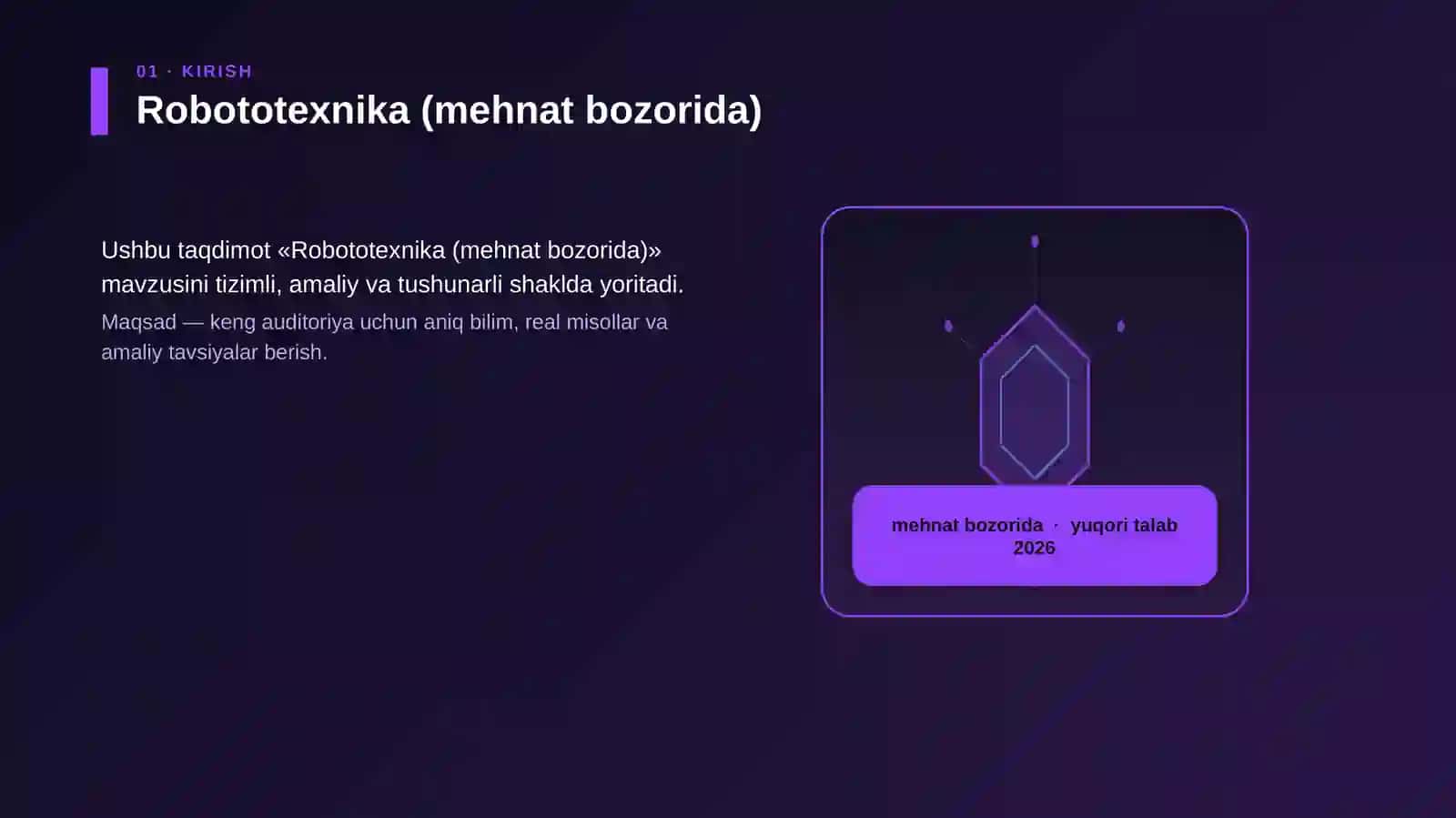 Robototexnika (mehnat bozorida) 3