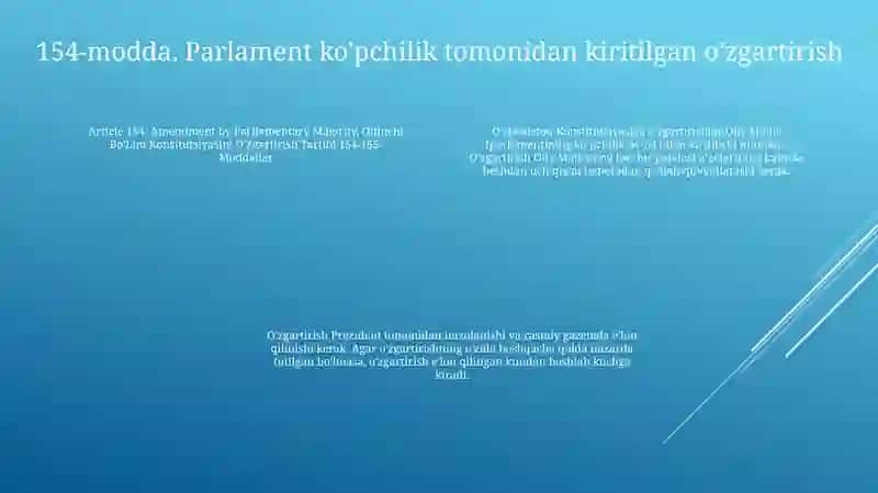 Oltinchi Bo'Lim Konsitutsiyasini O'Zgartirish Tartibi 154-155-Moddallar 3