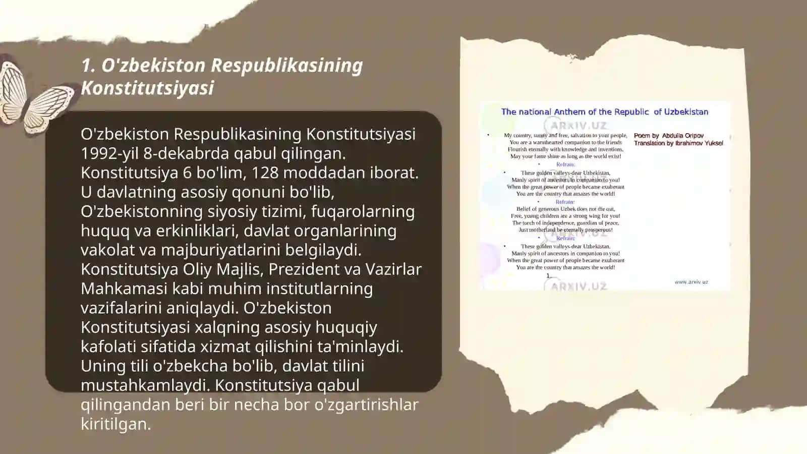 O'zbekiston Respublikasining Konstitutsiyasi 3