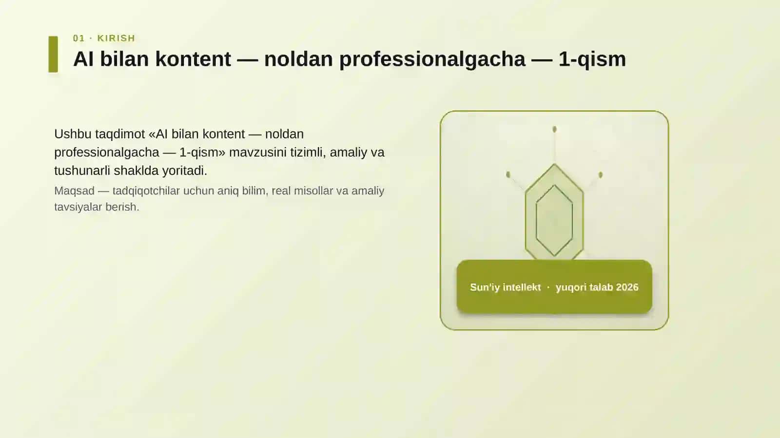 AI bilan kontent — noldan professionalgacha — 1-qism 3