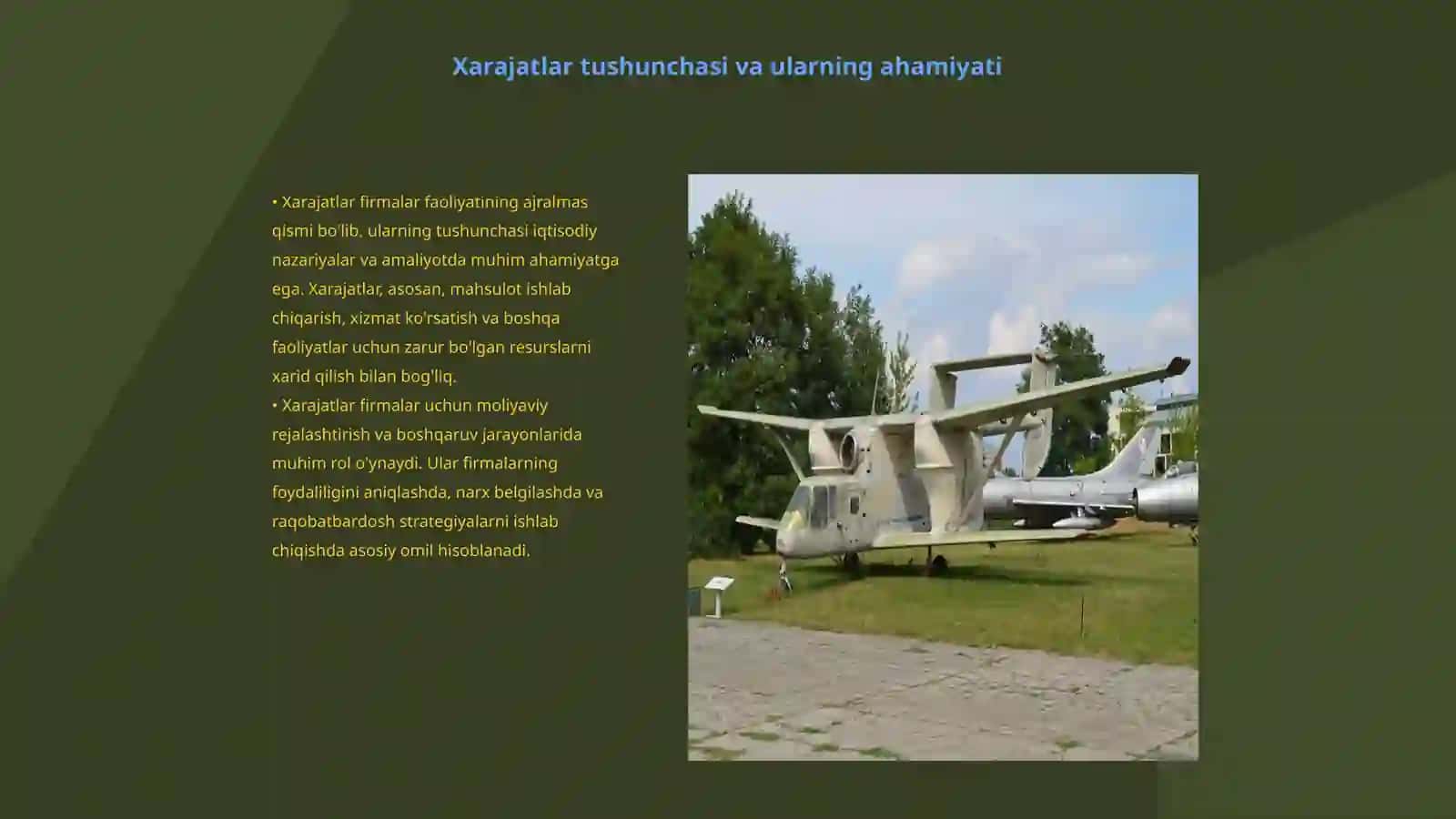 Xarajatlar tushunchasi va ularning turkumlanishi 3