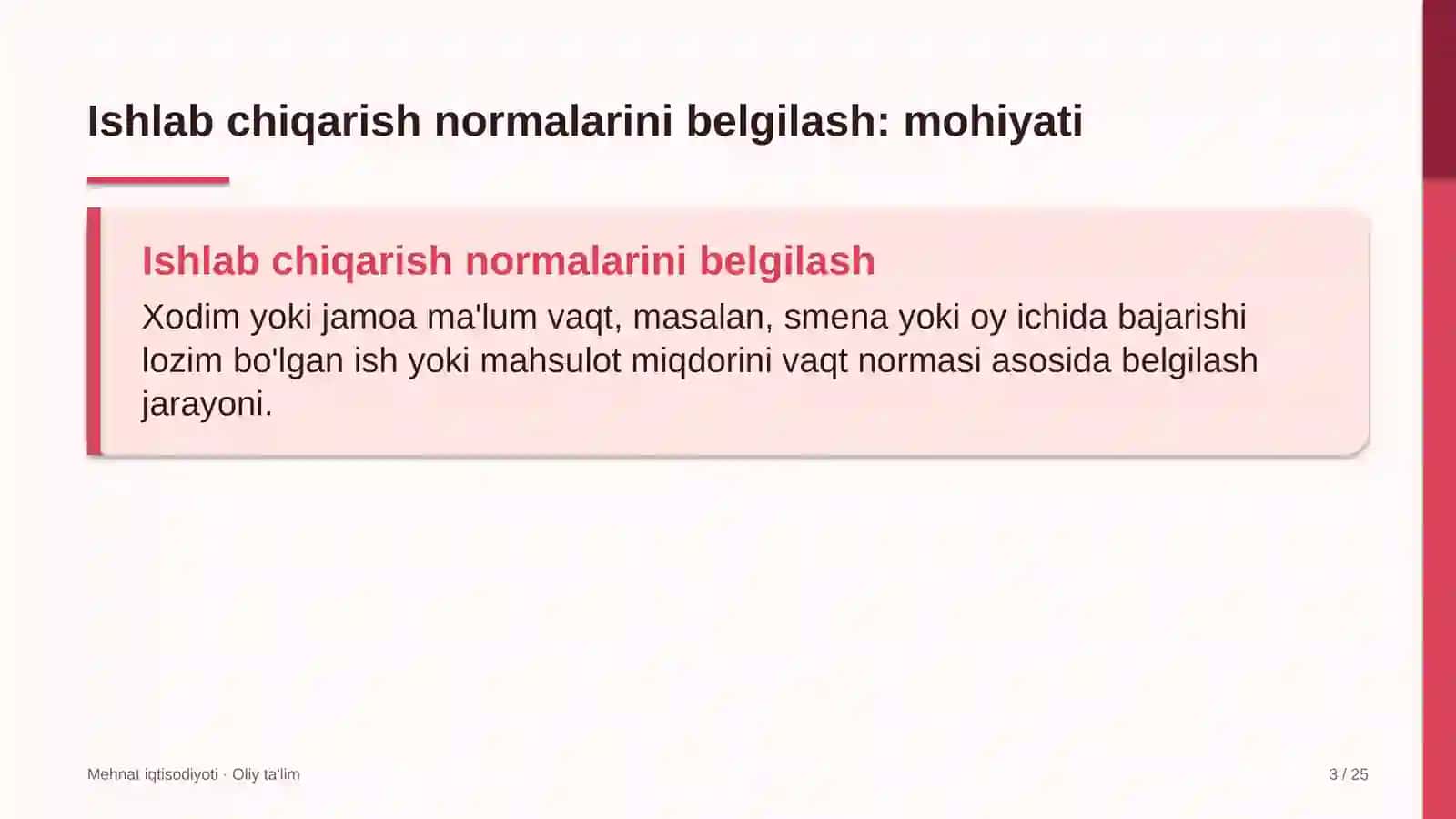 Elektronika sanoatida ishlab chiqarish normalarini belgilash 3
