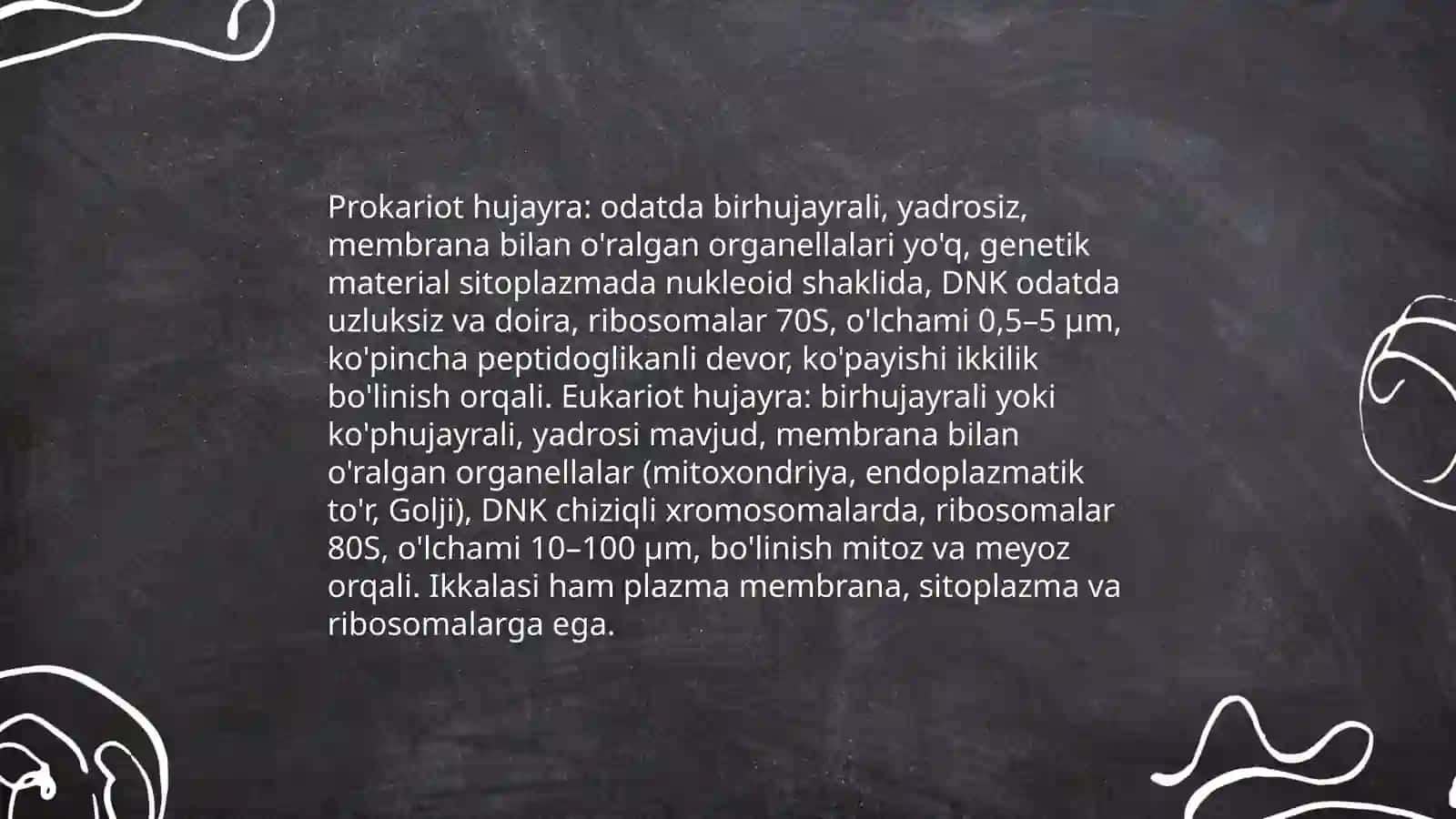 Prokariot va eukariot hujayra tuzilishi 3
