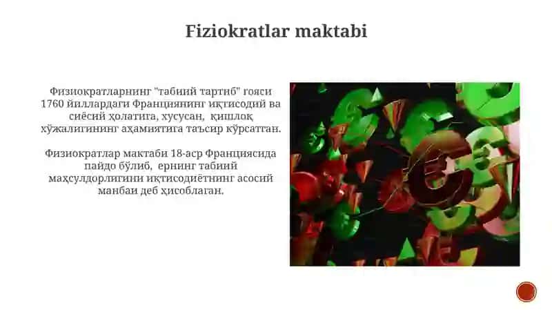 Fiziokratlar maktabi 3