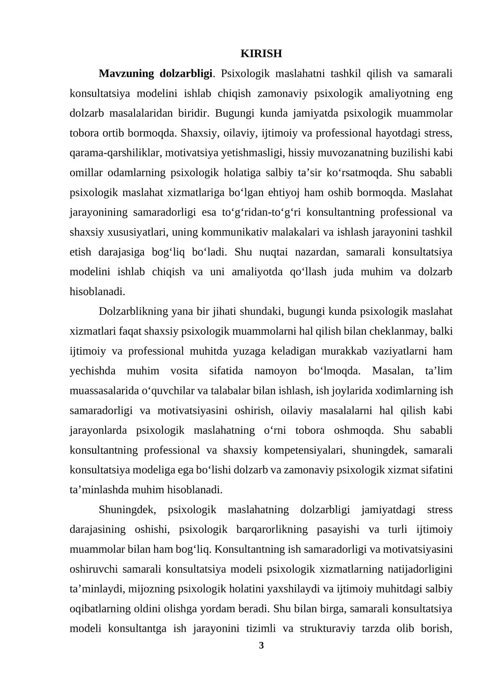 PSIXOLOGIK MASLAHATNI TASHKIL QILISHDA SAMARALI KONSULTATSIYA MODELI 3
