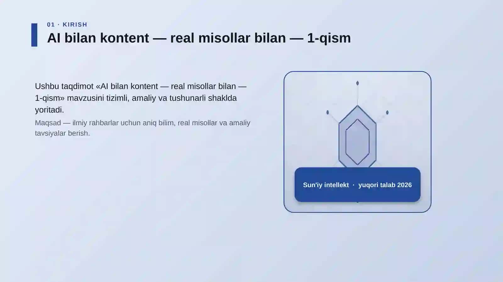 AI bilan kontent — real misollar bilan — 1-qism 3