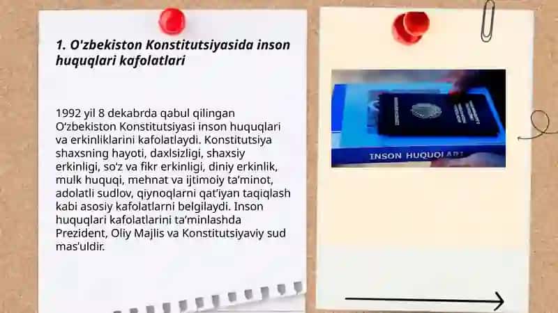O'zbekistonda inson huquqlari va erkinliklari kafolatining yaratilishi 3