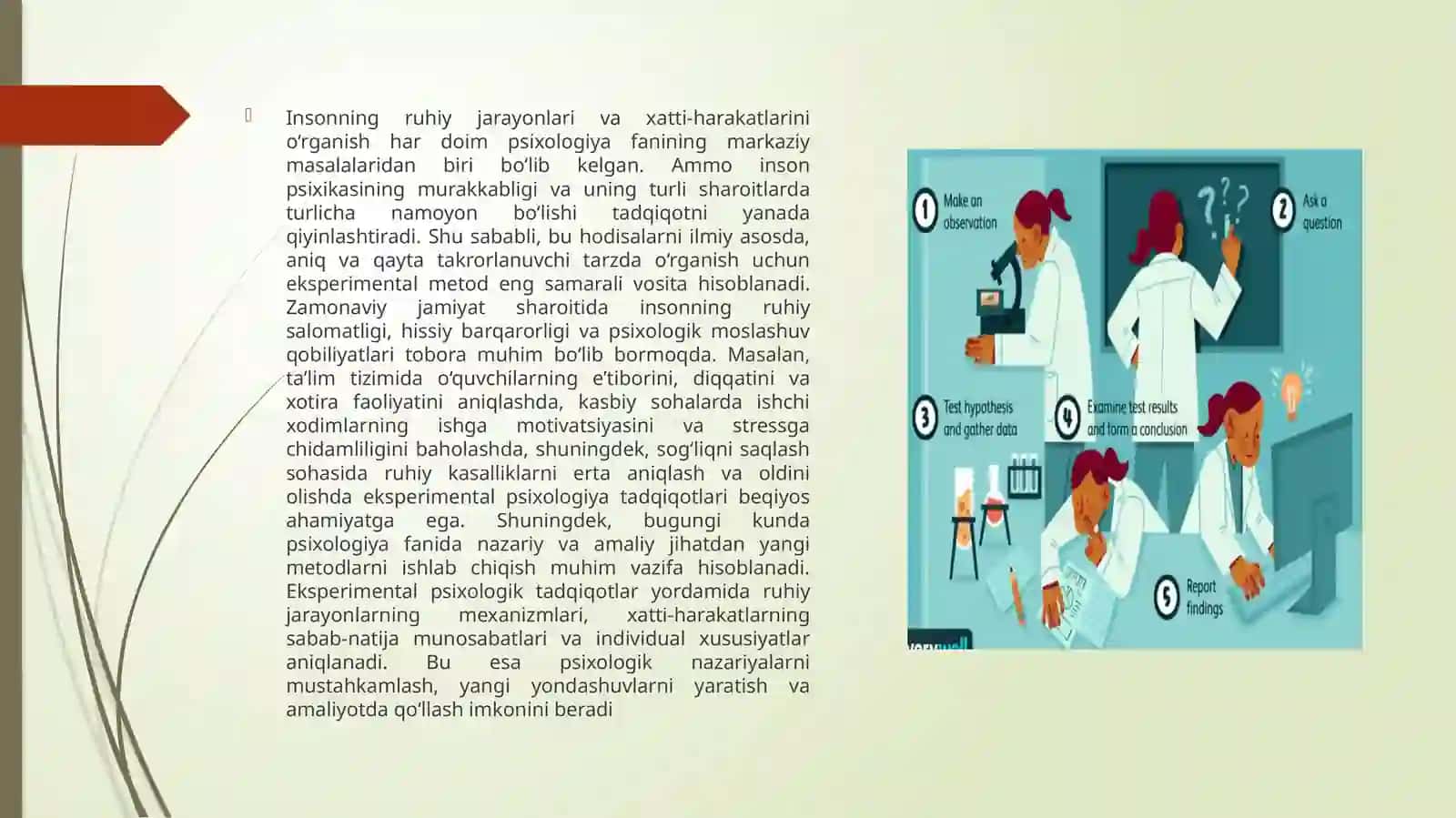 Eksperimental psixologik jarayonlar bosqichlari 3
