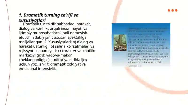 Dramatik tur va uning janrlari 3