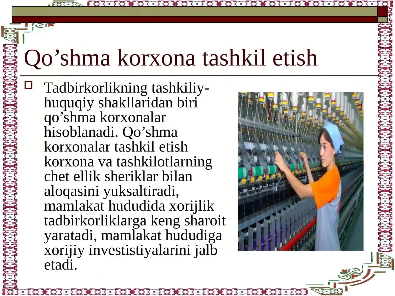Qo’shma korxonalar 3