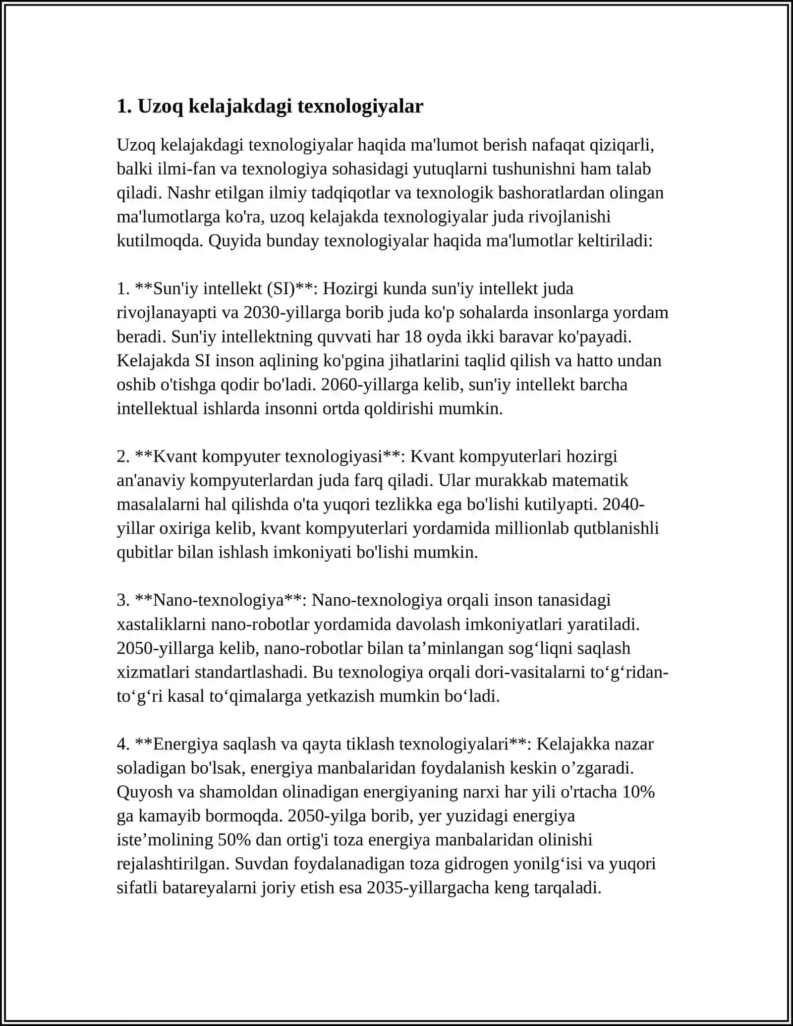 Uzoq kelajakni tasavvur qilish 3