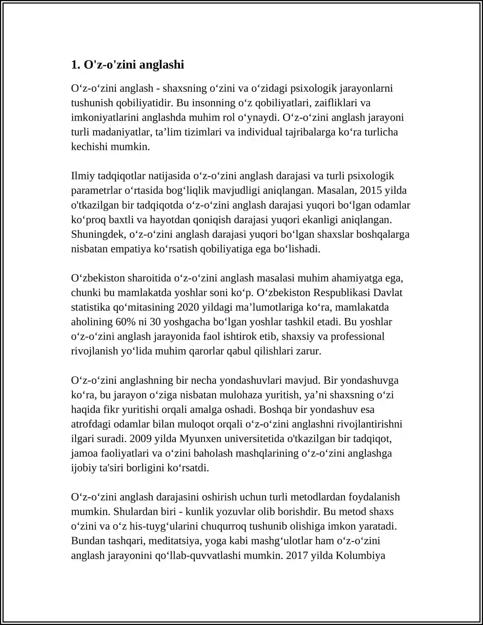 O‘ZBEKISTON RESPUBLIKASI OLIY TA’LIM FAN VA INNOVATSIYA VAZIRLIGI TOSHKENT DAVLAT IQTISODIYOT UNIVERSITETI SUNʼIY INTELLEKT KAFEDRASI MUSTAQIL ISH 3