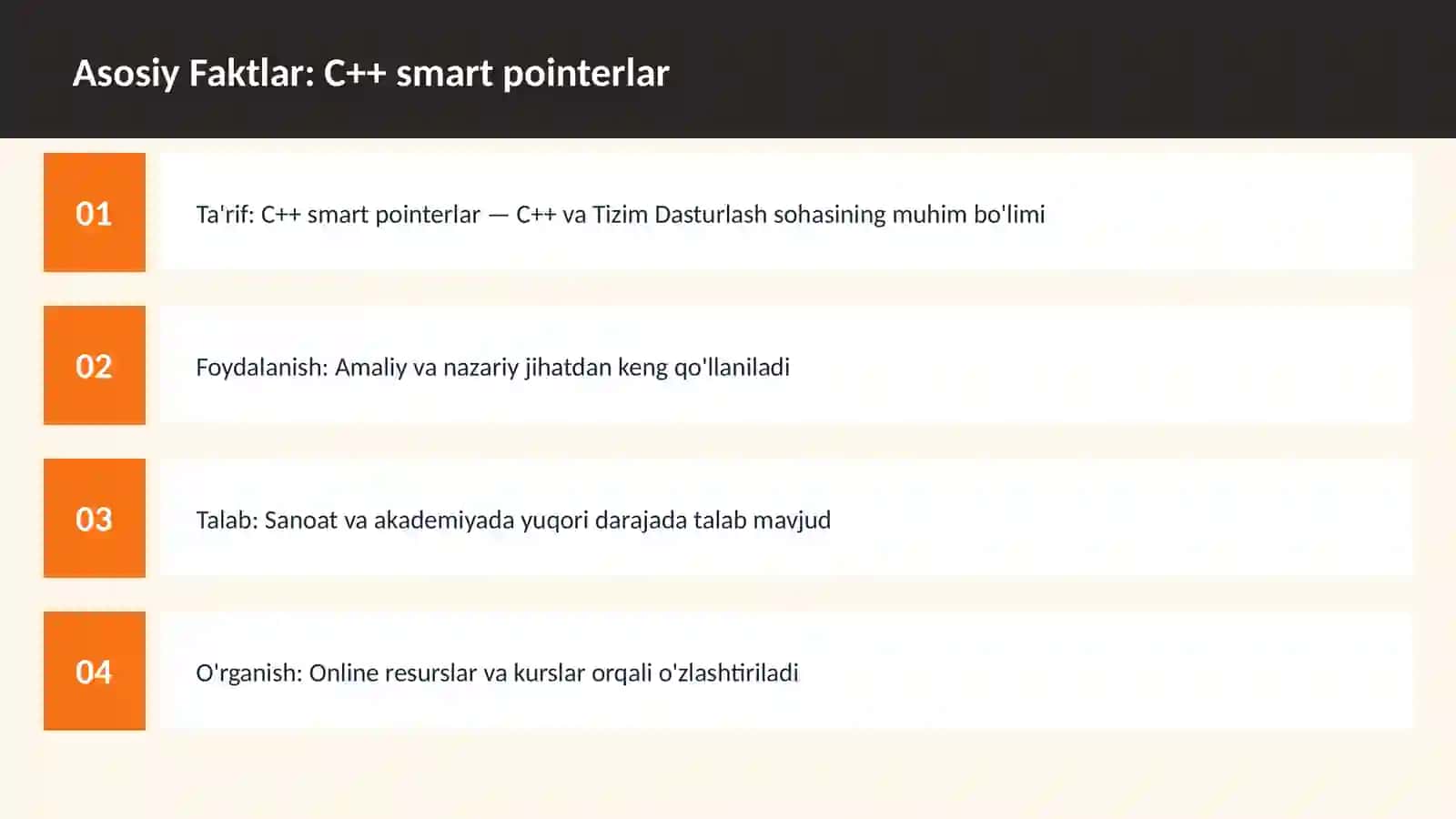 C++ VA TIZIM DASTURLASH 3