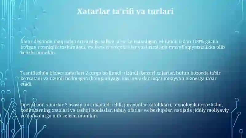 Strategik boshqaruvda xatarlarni aniqlash va baholash 3