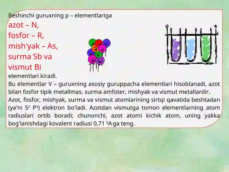 Beshinchi guruxning p - elementlari 3