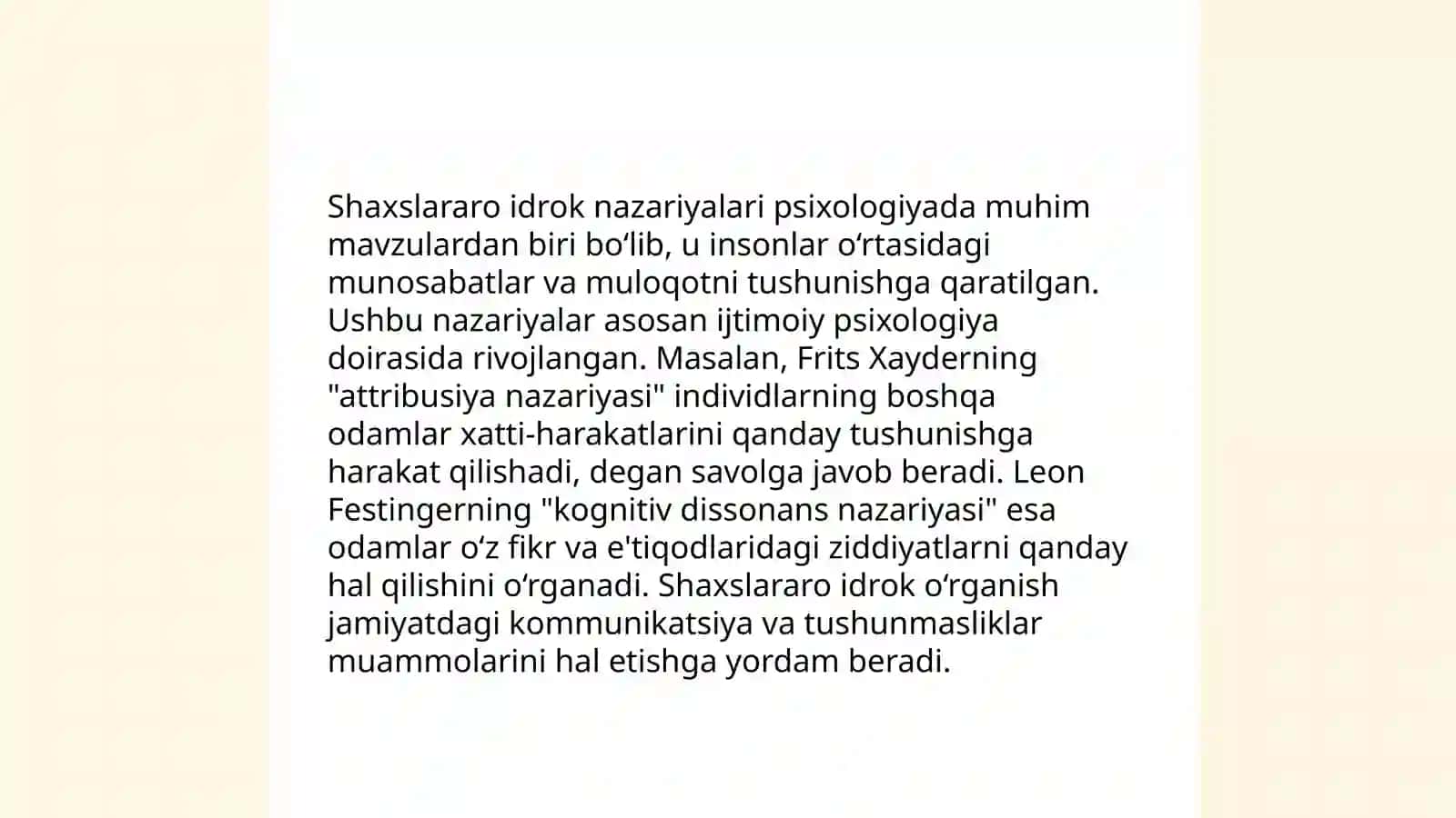 Shaxslararo idrokning aniqligi 3