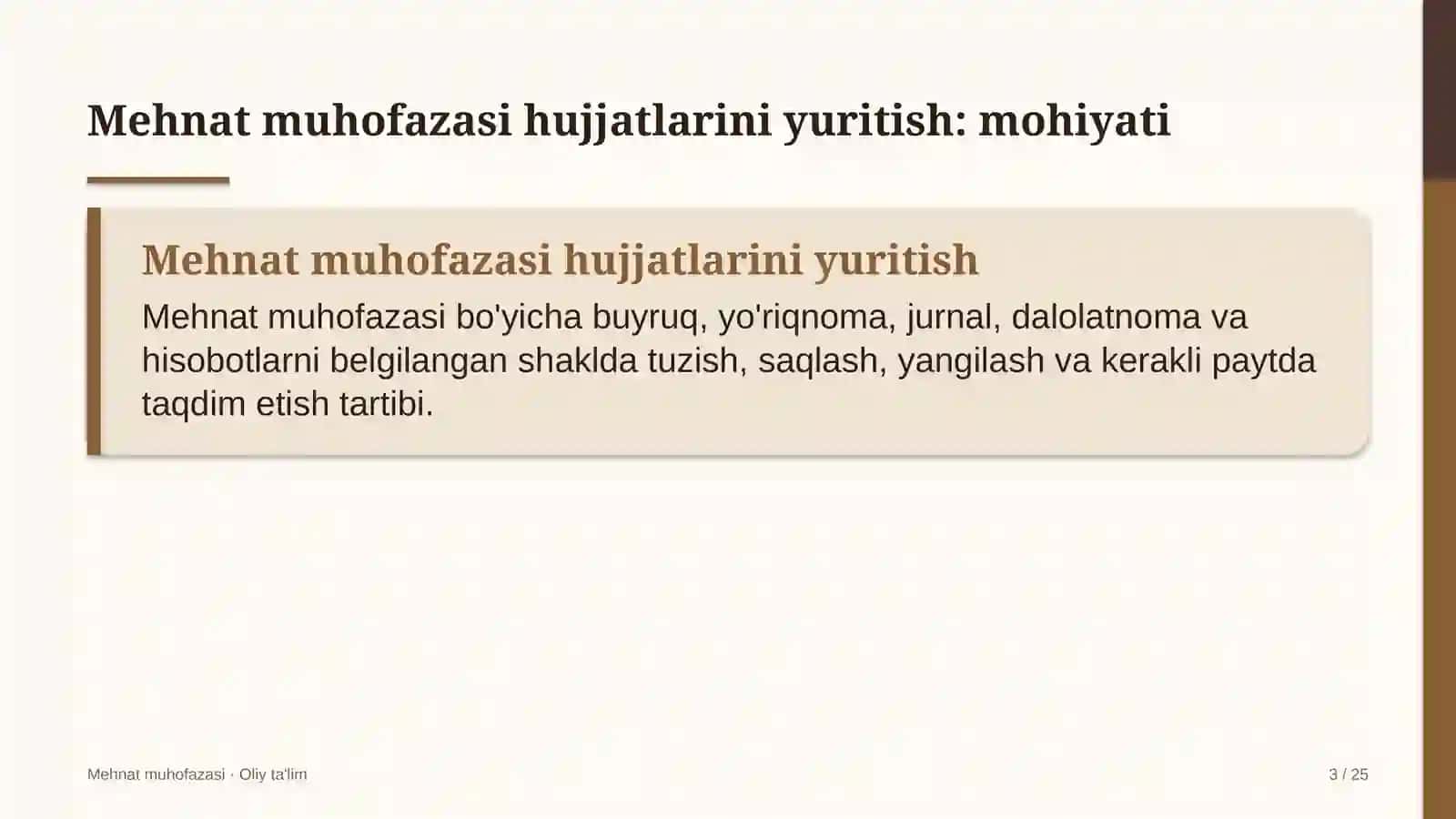Beton zavodlarida mehnat muhofazasi hujjatlarini yuritish 3