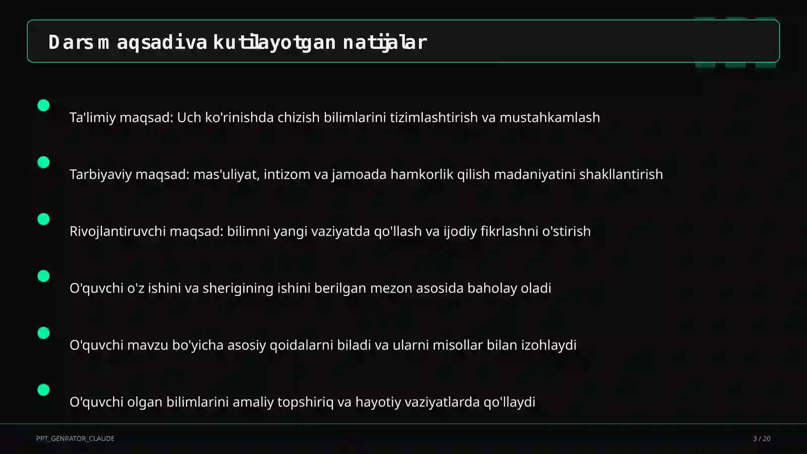 Uch ko'rinishda chizish (8-sinf) 3