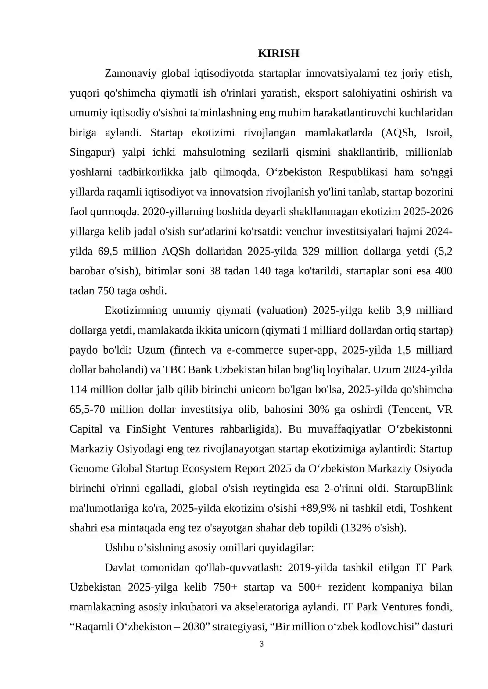O‘zbekiston startap bozori: imkoniyatlar va to‘siqlar 3