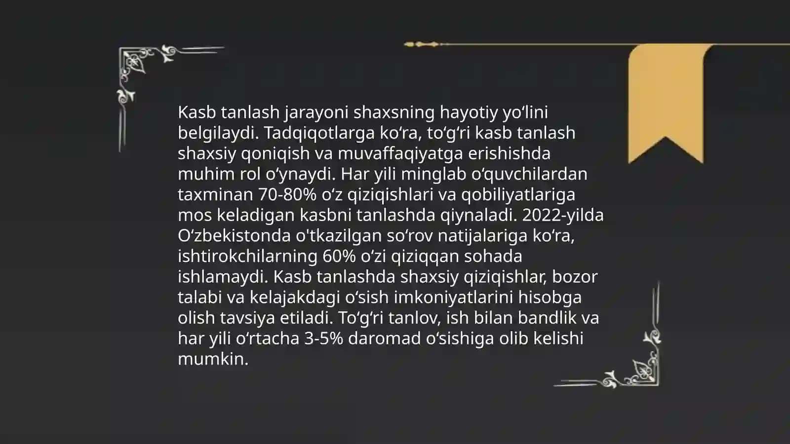 Kasb hunarga yónaltirish ishining asosiy yónalishlari va bosqichlari 3