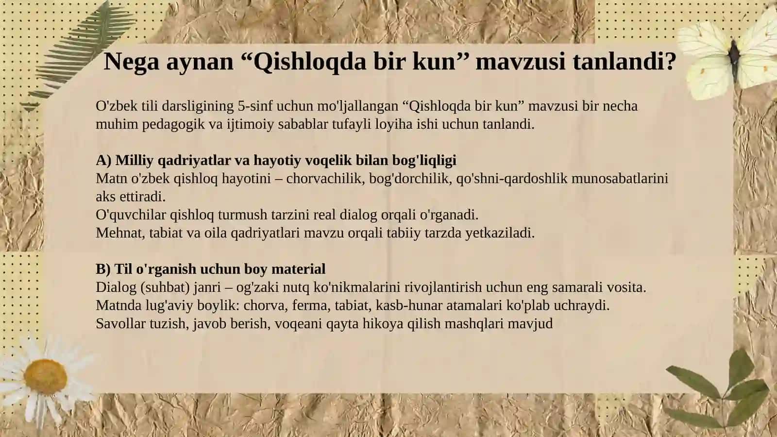 Qishloqda bir kun 3