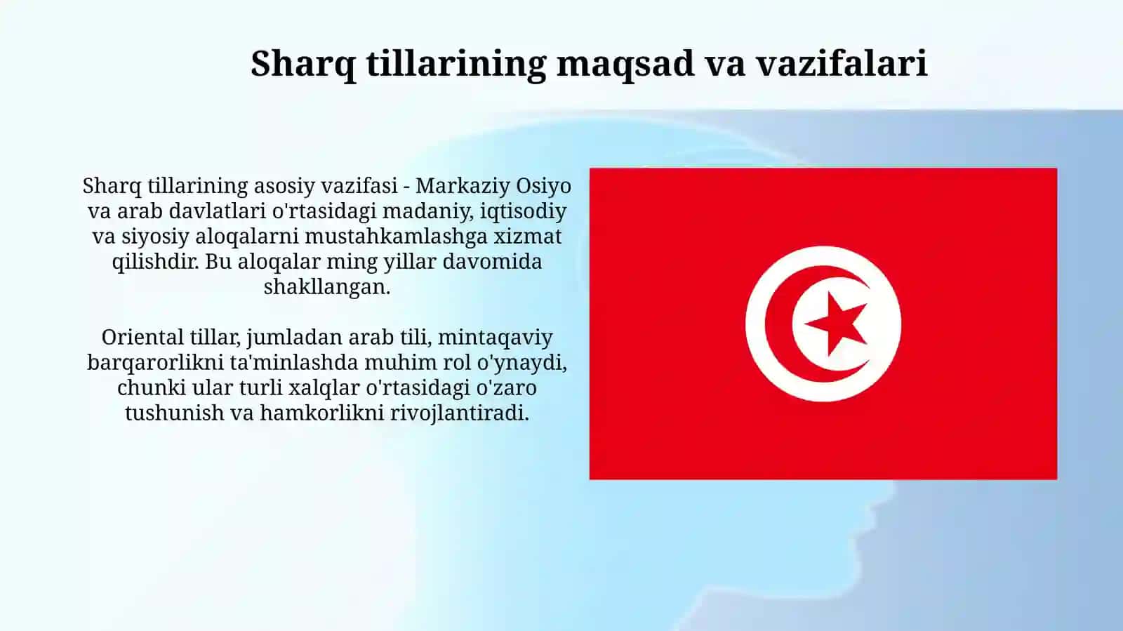 Sharq tillarining maqsad va vazifalari. O'zbekistonda arab tili o'qitishning hozirgi ahvoli 3