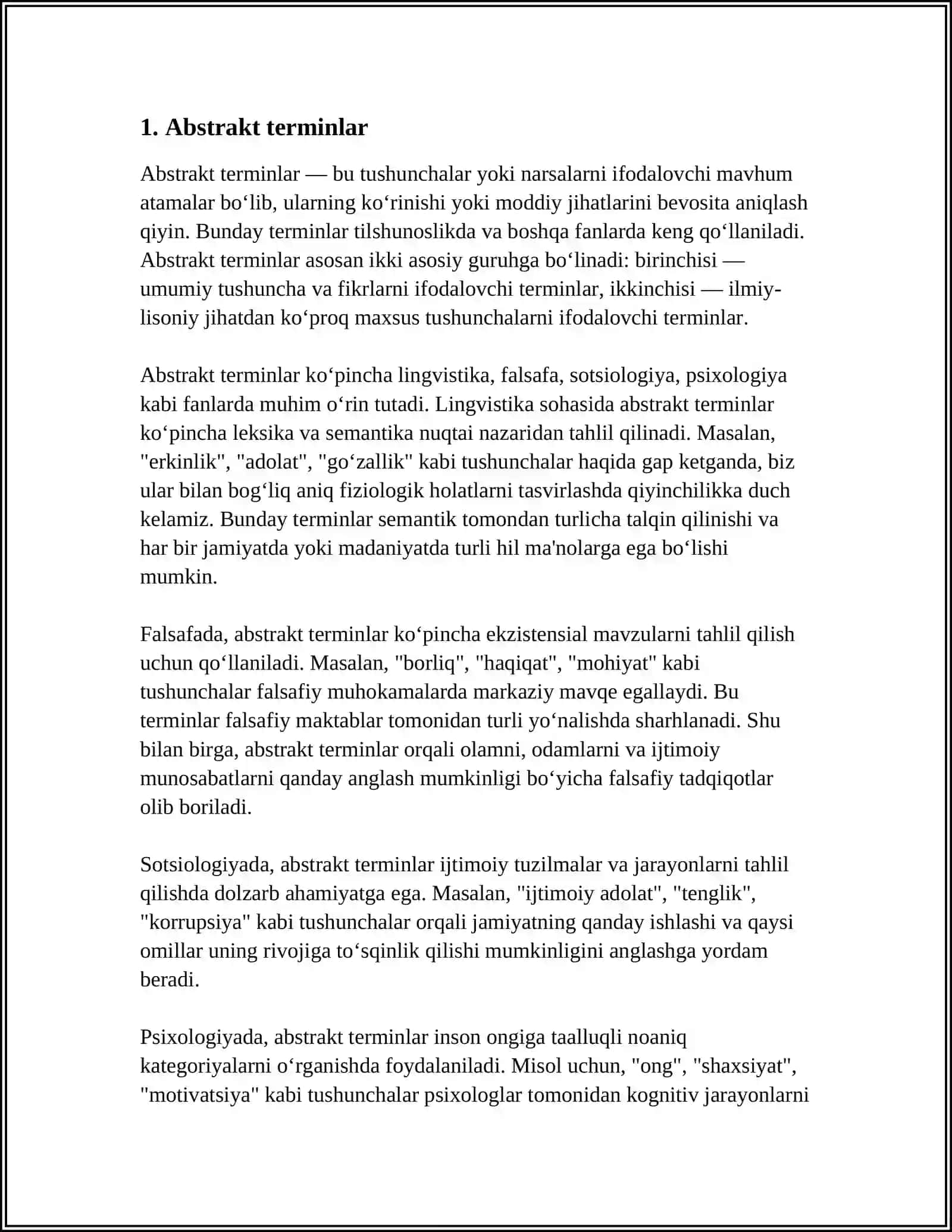 OLINMA SÓZLAR LUG'ATI ALIFBO BÓYICHA 3