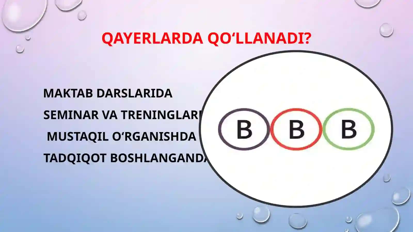 “Bilaman – Bilishni xohlayman – Bilib oldim” metodi 3