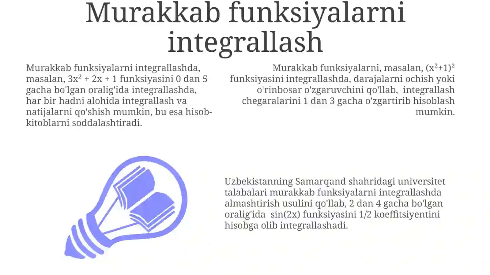 Aniq Integral Ta'riflari 3