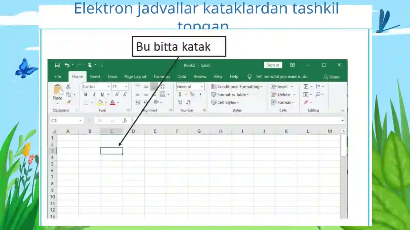 5-sinf 19-mavzu Jadvallar yaratishda Microsoft Excel dasturidan foydalanish.Grafika. Diagramma va unga maʼlumotlar kiritish 3
