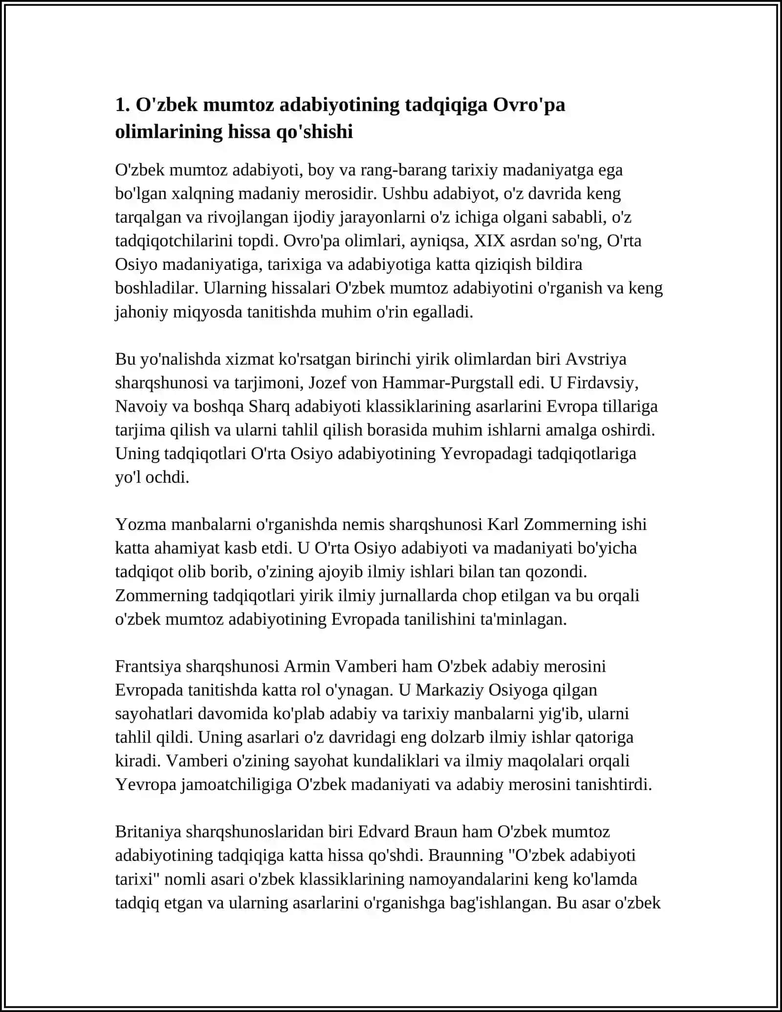 O'ZBEK MUMTOZ ADABIYOTINING ROSSIYADA VA YEVROPADA O'RGANILISH TARIXI 3