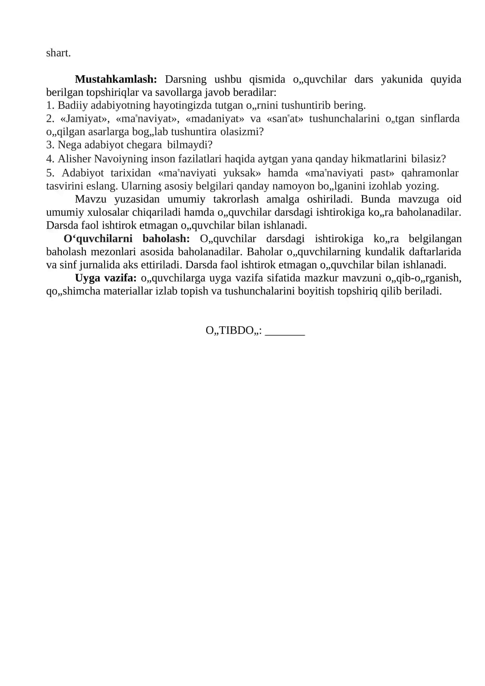 Kirish. Adabiyot – ma‟naviyatni yuksaltirish vositasi 3