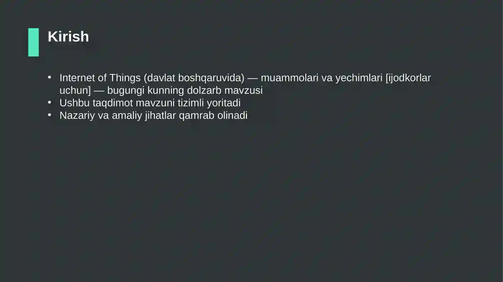 Internet of Things (davlat boshqaruvida) — muammolari va yechimlari [ijodkorlar uchun] 3