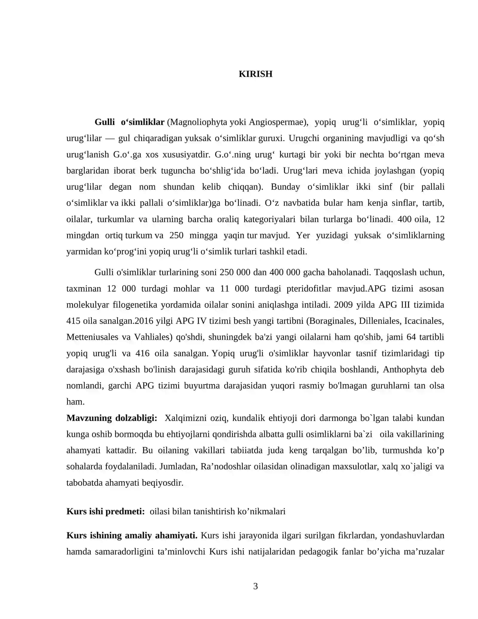 Gulli oʻsimliklarning kelib chiqishi 3