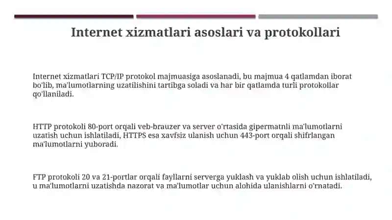 Internet xizmatlari bilan ishlash 3
