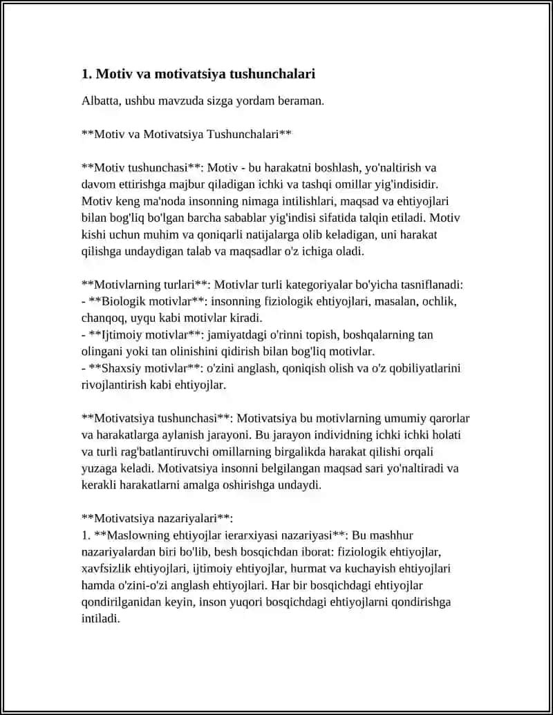 XORIJ PSIXOLOGIYASIDA MOTIV VA MOTIVATSIYA MUAMMOSI 3