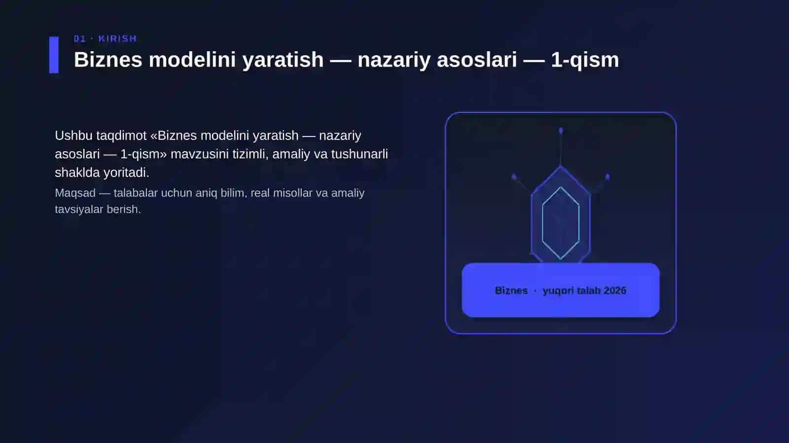 Biznes modelini yaratish — nazariy asoslari — 1-qism 3