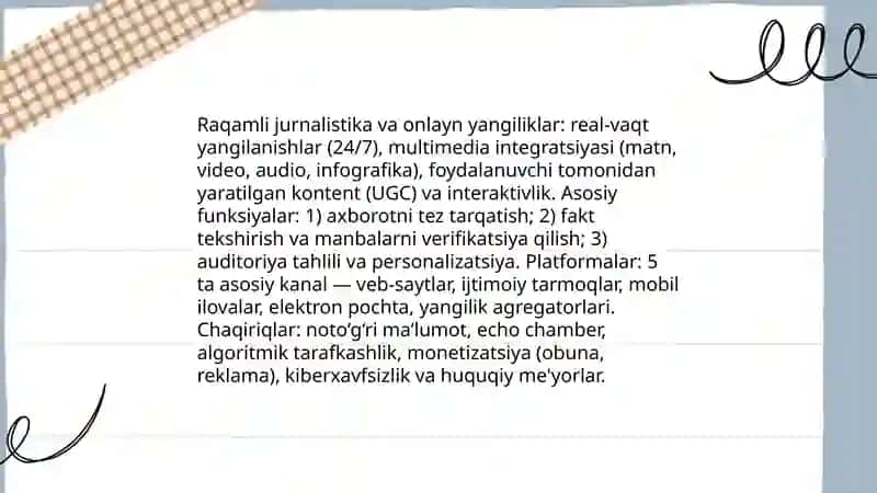 Raqamli jurnalistika va onlayn yangiliklar 3