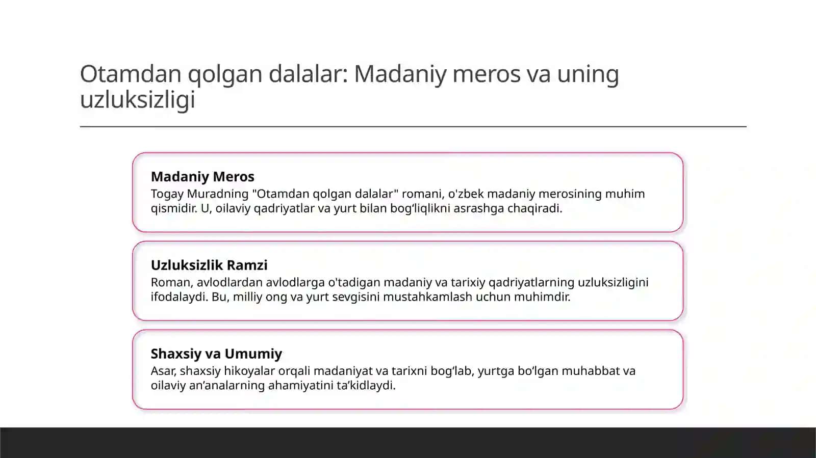 Otamdan qolgan dalalar 3