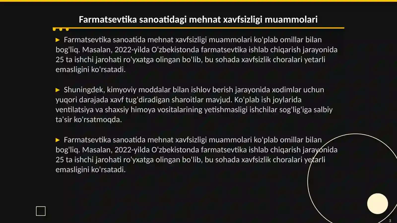 Farmatsevtika Sanoatda Mehnat xavfsizligini ta'minlash 3