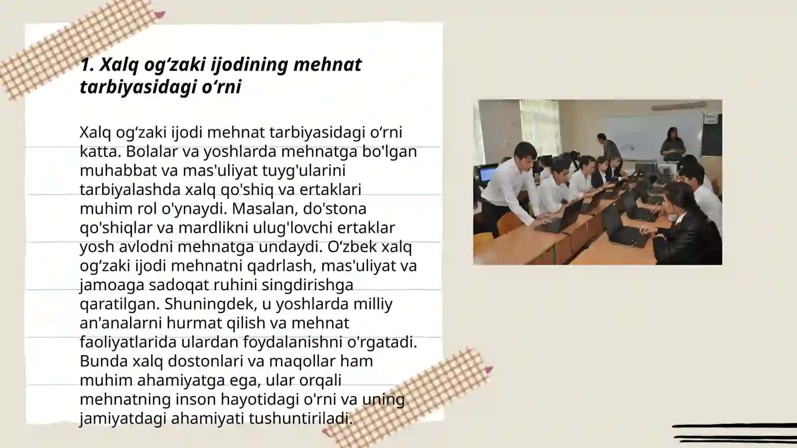 Mehnat tarbiyasida xalq ogʼzaki ijodidan foydalanish 3